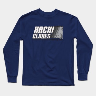 HachiClones - World's Most Loyal Dogs!  Clean Grey Design Long Sleeve T-Shirt